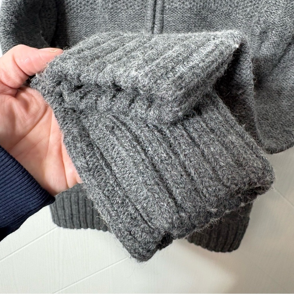 Britches Gray‎ Full Zip Wool Blend Sweater M/M Minimalist Classic Normcore - Picture 5 of 8